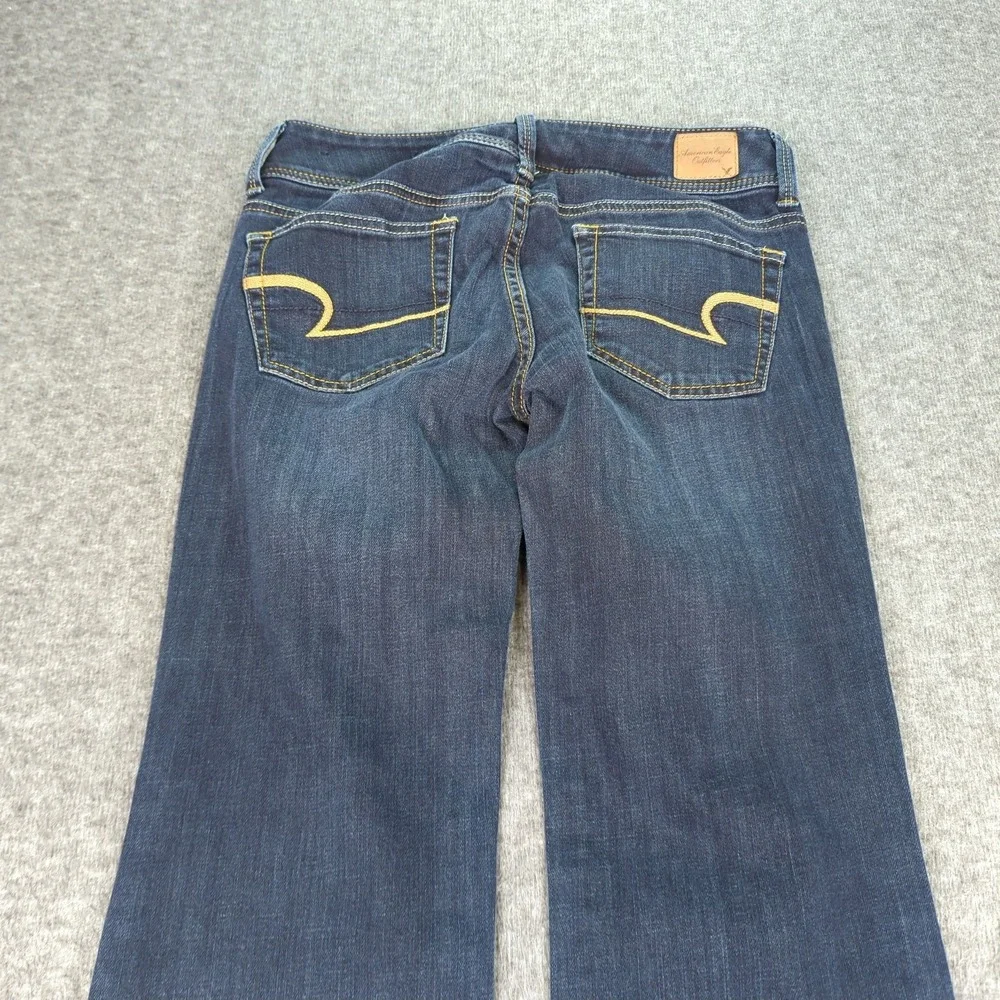 American Eagle Jeans Womens 4 Blue Slim Boot Cut Casual Dark‎ Wash Stretch